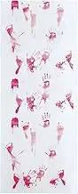 White Bloody Printed with Hand and Foot Prints Fabric