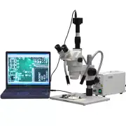 AmScope 2X-225X XL-Stand Inspection Zoom Stereo Microscope + 8MP Camera