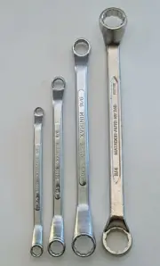 Ring Spanners, Wrenches 4pc SAE Imperial 1/4" - 25/32" Forged Steel, Minimax New