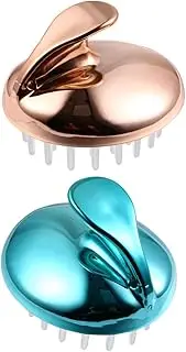 BEBEMOKO 2Pcs Hair Scalp Massager Shampoo Brush with Handle Bath Scrubber for Adults and Lightweight Head Scrubber for Deep Cleansing and Exfoliating Hair Scalp