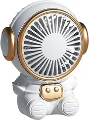 Meindin Portable Fan | Small Astronaut Air Cooler,USB Rechargeable Desk Quiet Cooling Fan for Travel Outdoor Beach Tent Gym School
