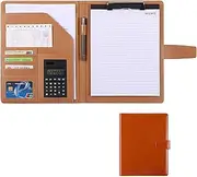 Padfolio Business Resume Portfolio Folder A4 Leather Look Portfolio Unzipped Business Conference Folder for Men Women