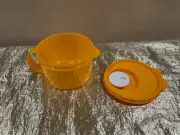 New Beautiful Tupperware Crystalwave Mini Soup Mug Microwaveable in Mango Color