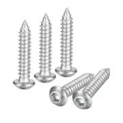 Hex Socket Self Tapping Screws, M6 x 30mm 304 Stainless Steel Wood Screw 200pcs