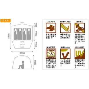 [特價] LOGOS 日本 Panel-L 綠楓270 四人露營帳篷組(地布/地墊/帳篷) LG71809501