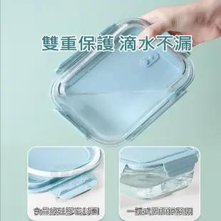【Nick Shop】玻璃保鮮碗x4+贈2入保溫手提袋 免運組(便當盒/玻璃保鮮盒/保鮮盒/餐盒)