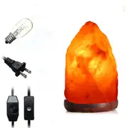 18 X 12CM Himalayan Glow Hand Carved Natural Crystal Salt Night Lamp Table Light With Dimmer Switch 28346 ON/OFF SWITCH