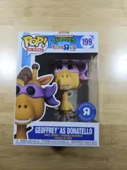Funko POP! #199 TMNT Figure Exclusive Geoffrey As Donatello TRU ex + Protector