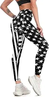 [Cerburny] Novelty Workout Leggings High Waisted Yoga Pants for Women 4-Way Stretch Exercise Running Pants