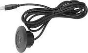 Sofa USB Charging Socket, Dual USB Charging Ports USB Hub Socket, Flush Mount Installation, Universal Voltage, Intelligent Charging, for Home Use (Black)