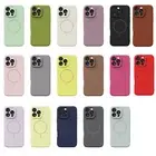 For iPhone 16e 16 Pro Max 15 14 13 Shockproof Liquid Silicone MagSafe Case Cover
