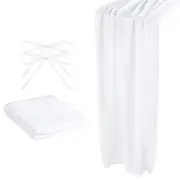 10Ft Chiffon Table Runner 28 x 120 Inch Rustic Gauze Tablecloth Bleach White