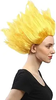 WIG ME UP - 91062-PC2B Women's Men's Carnival Halloween Cosplay Flower Tulip Fire Devil Demon Loki Yellow High Poped