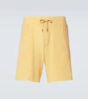 [Frescobol Carioca] Frescobol Carioca Faustino cotton and linen-blend terry shorts UK 32 yellow