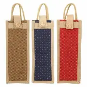 Jute Water Bottle/Mini Lunch Box Carry Bag with Handles ( Pack of 3 )