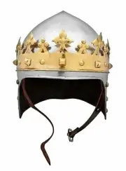 Medieval Knight Crown Helmet Crusader Costume Armor LARP Collectible Gift Item