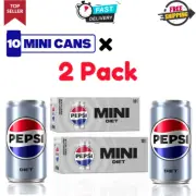 Diet Pepsi Soda, 7.5 Ounce Mini Cans - 10 Mini Cans (Pack Of 2)