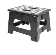 Kikkerland Rhino II Step Stool, Black Brand New Folding Stool