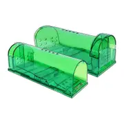 2pcs Humane Mouse Trap, Mousetrap Catcher, Catch And Release Mouse Traps That Work, Mice Trap No Kill For Mice 2Pcs Green