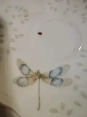 Lenox Eastern Tailed Blue Butterfly Meadow Tea Cup Floral Bee NWT Footed