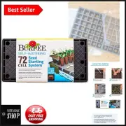 Self-Watering 72 Cell Seed Starter Tray for Indoor Herb & Vegetable Gardening