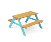 Teamson Kids Outdoor Picnic Table & Chair Set Wood / Petrol