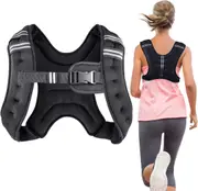 FOHOA 3KG Adjustable Weighted Vest for Men & Women - Iron Sand Filled Training Vest for Running, Strength & Cardio Workouts
