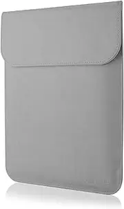 Allinside 15-16" Laptop Sleeve Compatible with MacBook Pro 16 2019-2021 M1 Pro M1 Max (A2485 A2141)/ MacBook Pro 15 2010-2019 (A1990 A1707 A1398), PU Leather Laptop Case, Gray