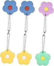 [SHERCHPRY] 6pcs Flower Shape Silicone Key Covers Keychain Key Cap Covers for Caps