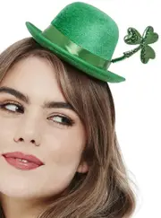 St Patrick's Day Mini Green Bowler Costume Hat