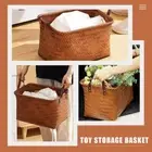 Portable Storage Basket Brown Picnic Basket Convenient Woven Basket Laundry