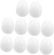 Cabilock 10pcs Easter Eggs Easter DIY Fillable Egg Easter Fillable Egg Eggs Candy Boxes Open Eggs Easter Egg Fillable Fake Eggs Easter Party Decor Easter Egg Boxes Egg Toys White Plastic