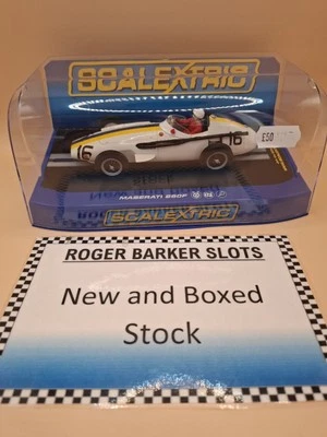 Scalextric C3403 Maserati 250F Pescara GP White #16 1:32 Slot Car Racing