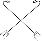 2 Pack Rust-Resistant Garden Hooks Yard Hanging Hook Outdoor Plant Hangers for Courtyard