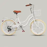 6 speeds Hybrid Bike,City Bikes for Adult Men Women,Front and Rear Brakes,Lightweight Commuter Bike with Rear Cargo Rack,Integrated Three-Knife Wheel,Adjustable Handlebar Saddle