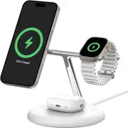 Belkin 3-in-1 Magnetic Wireless Charging Stand - White