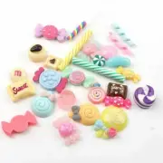 30Pcs/Pack DIY Slime Beads Candy Flatbacks Resin Flat Back Scrapbooking Charms