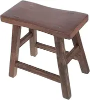 [SWOOMEY] Solid Wooden Step Stool for Boy Girl Sturdy Foot Stool for Bathroom Kitchen and Living Lightweight Wooden Plant Stand with Elegant Chicken Wing Design