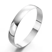 Extra Wide 925 Sterling Silver Plated 13mm Wide Plain Bangle - USA Made
