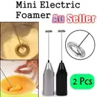 2x Mini Beater Whisk Froth Shake Kitchen Coffee Milk Egg Handle Electric Mixer