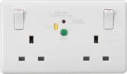 13A 2G DP RCD Switched Socket - 30mA (Type A)