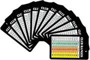 jojofuny 12 Sheet Golf Scorecard Golf Scorecard Range Cards Training Equipment Aid Cards Club Range Chart Coated Paper