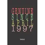 GENUINE SINCE APRIL 1997: NOTEBOOK