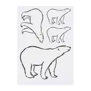 4 x 'Polar Bear' Temporary Tattoos / Transfers (TO00010396)