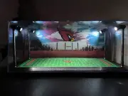 Arizona Cardinals Custom 2 Mini Helmet display case with LED lights