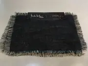 Nicole Miller Home Set of 4 Halloween Placemats Black Ivory Jute Fringed