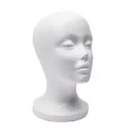 Foam Mannequin Head Model Sunglasses Eyeglass Stand Hat Cap Display Holder Headset Mannequin Head D white
