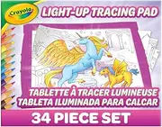 Crayola Light-up Tracing Pad, Pink Tablet, Colouring Board for Kids, Light Box with Bright LEDs, Easy Tracing with Included Tools