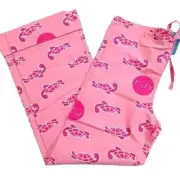 Vintage Paul Frank Pajama Pants, Tonal the Turtle, Pink, Size Medium