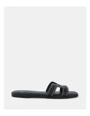 [Novo Shoes] Sachie Slides in Black/White